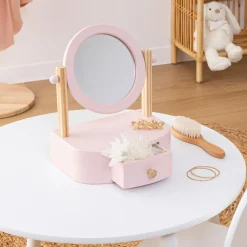 Atmosphera cru017dateur d'intu017drieur for kids Coiffeuse à poser enfant bois (H28 cm) Louna Rose Clearance