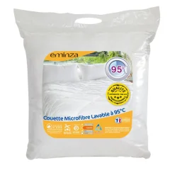 EMINZA Couette Chaude (200 x 200 cm) Microfibre Lavable à 95°C he Blanc Outlet