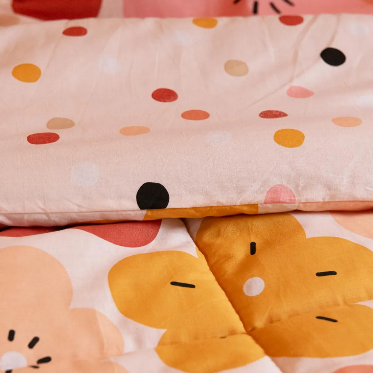 l'Effet Papillon Couette imprimée enfant coton (140 x 200 cm) Barbotine Multicolore Discount