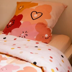 l'Effet Papillon Couette imprimée enfant coton (140 x 200 cm) Barbotine Multicolore Discount