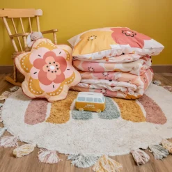 l'Effet Papillon Couette imprimée enfant coton (140 x 200 cm) Barbotine Multicolore Discount