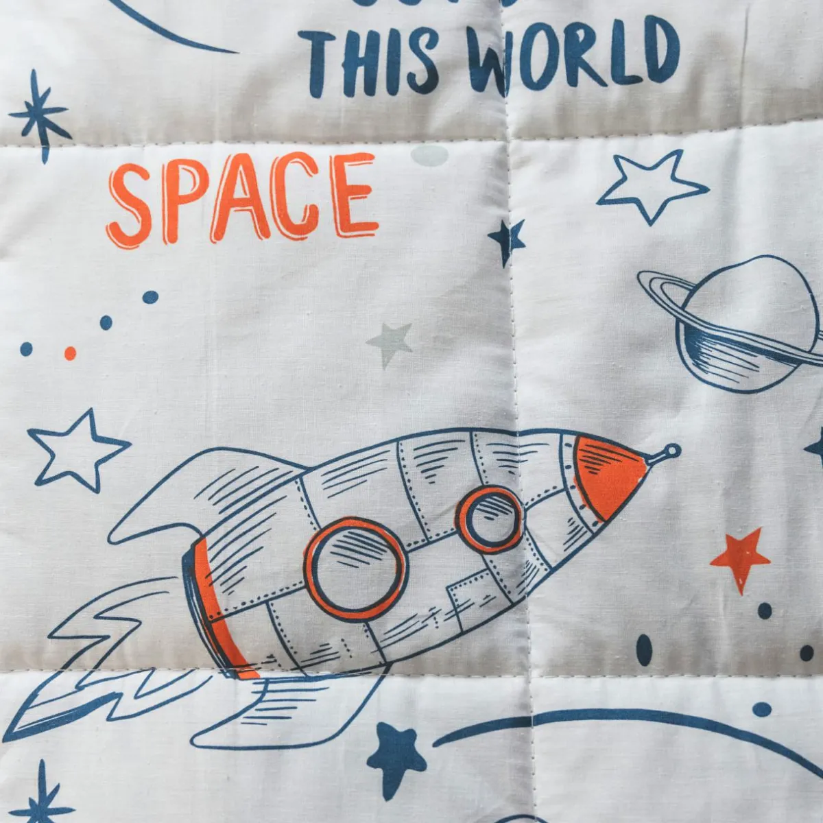 l'Effet Papillon Couette imprimée enfant coton (140 x 200 cm) Galaxie he Blanc Best