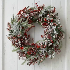 KAEMINGK Couronne de Noël Baies (D60 cm) givrée Rouge Best