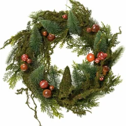 KAEMINGK Couronne de Noël (D60 cm) Champignons en forêt Vert