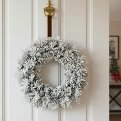 EMINZA Couronne de Noël (D50 cm) Edmonton Vert enneigé Sapin enneigé Clearance