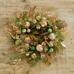 KAEMINGK Couronne de Noël (D50 cm) Majesty et doré Vert Hot