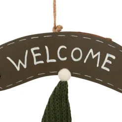 JJA Couronne de Noël (D33 cm) Welcome Hérisson Marron New