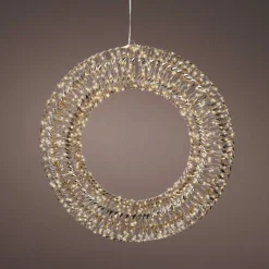 KAEMINGK Couronne de Noël lumineuse 960 Micro LED (D70 cm) Effet flash et blanc chaud Or Sale