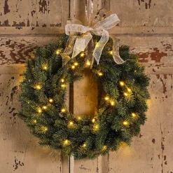 KAEMINGK Couronne de Noël lumineuse (D40 cm) Manitoba Blanc chaud Sapin vert lumineux Discount