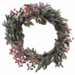 KAEMINGK Couronne de Noël nature (D48 cm) Odesza givré Vert Online
