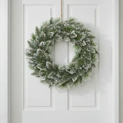 KAEMINGK Couronne de Noël sapin (D50 cm) Finley Vert enneigé Sapin enneigé Clearance