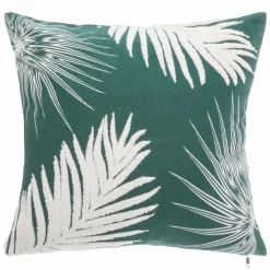 ATMOSPHERA Coussin carré (40 cm) Feuilles Vert Clearance