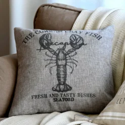LOVELY CASA Coussin carré (40 cm) Gibraltar Taupe Sale