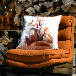 STOF Coussin carré (50 x 50 cm) Faune Orange Clearance