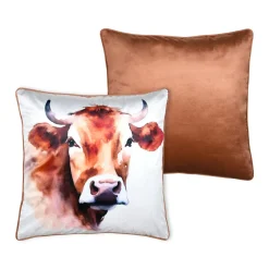 STOF Coussin carré (50 x 50 cm) Fernande Marron Cognac Outlet