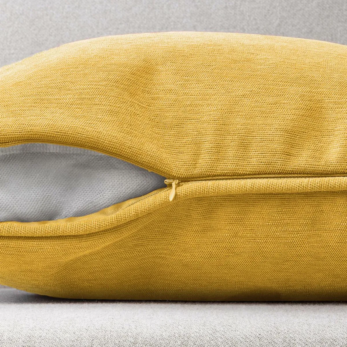 EMINZA Coussin carré (50 x 50 cm) Minuit Jaune ocre Discount
