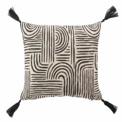 DOUCEUR D'INTERIEUR Coussin carré (45 x 45 cm) Pandore Noir Outlet