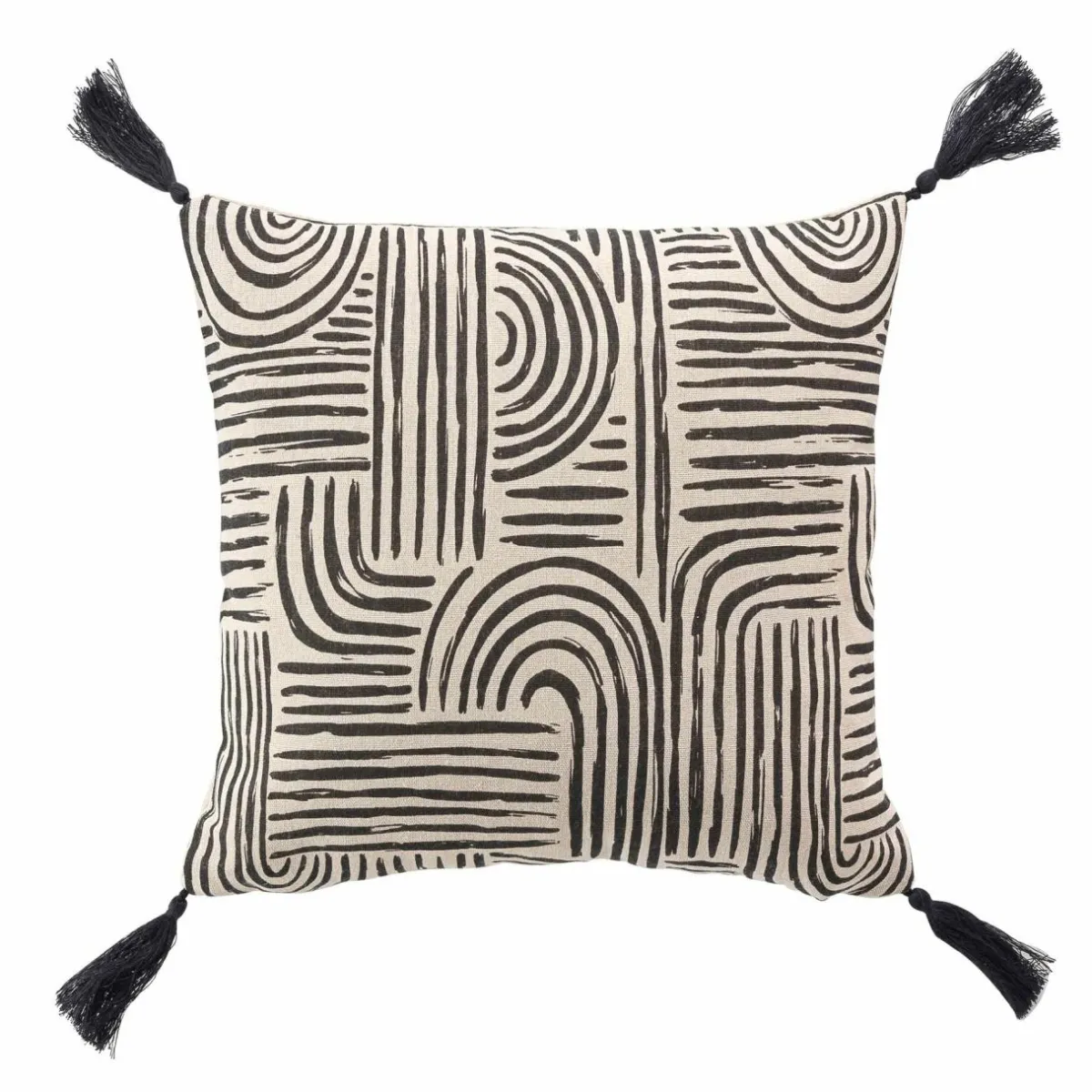 DOUCEUR D'INTERIEUR Coussin carré (45 x 45 cm) Pandore Noir Outlet
