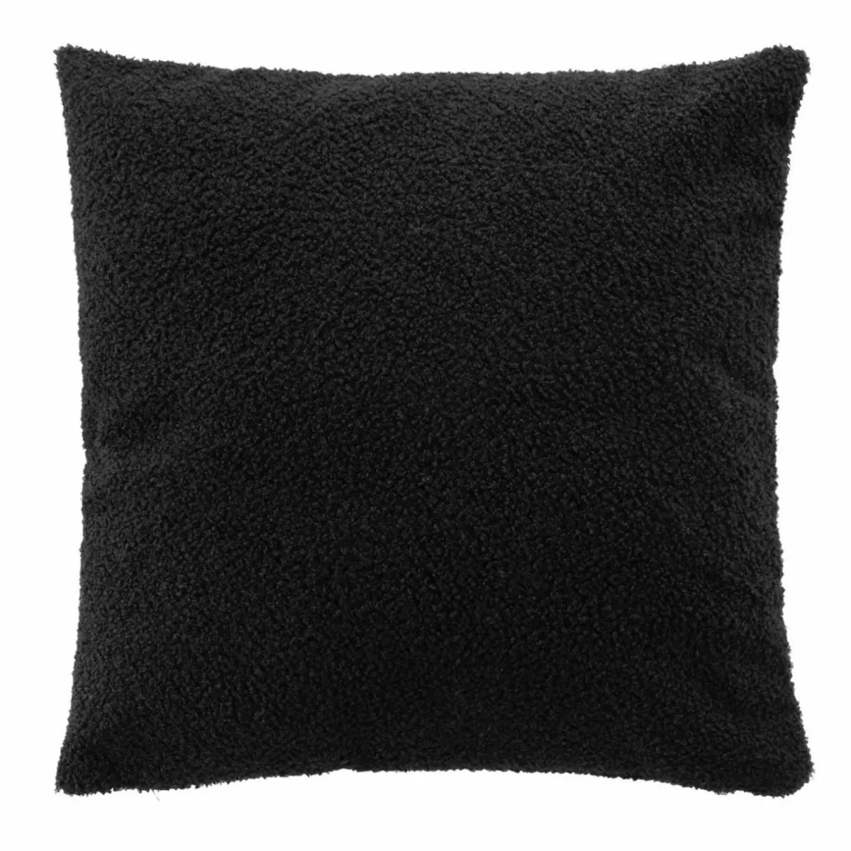 DOUCEUR D'INTERIEUR Coussin carré bouclette (45 x 45 cm) Wooly Noir Sale