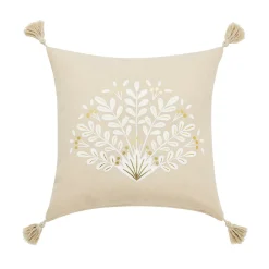 douceur d'intu017drieur Coussin carré coton (45 x 45 cm) Majestia Beige Outlet