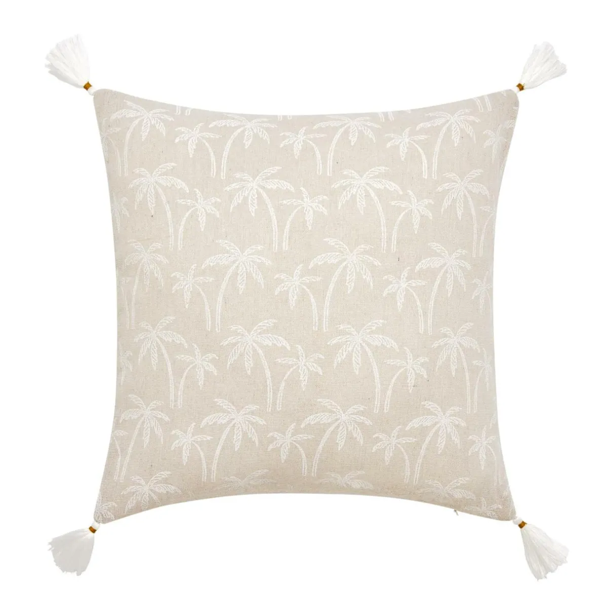 douceur d'intu017drieur Coussin carré coton (45 x 45 cm) Saharis Beige New