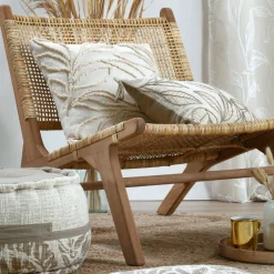 STOF Coussin carré coton (40 x 40 cm) Hemera Beige Naturel Hot