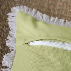 ENJOY HOME Coussin carré coton (40 x 40 cm) Herbier uni Vert tilleul