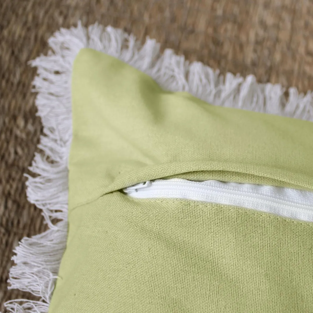 ENJOY HOME Coussin carré coton (40 x 40 cm) Herbier uni Vert tilleul