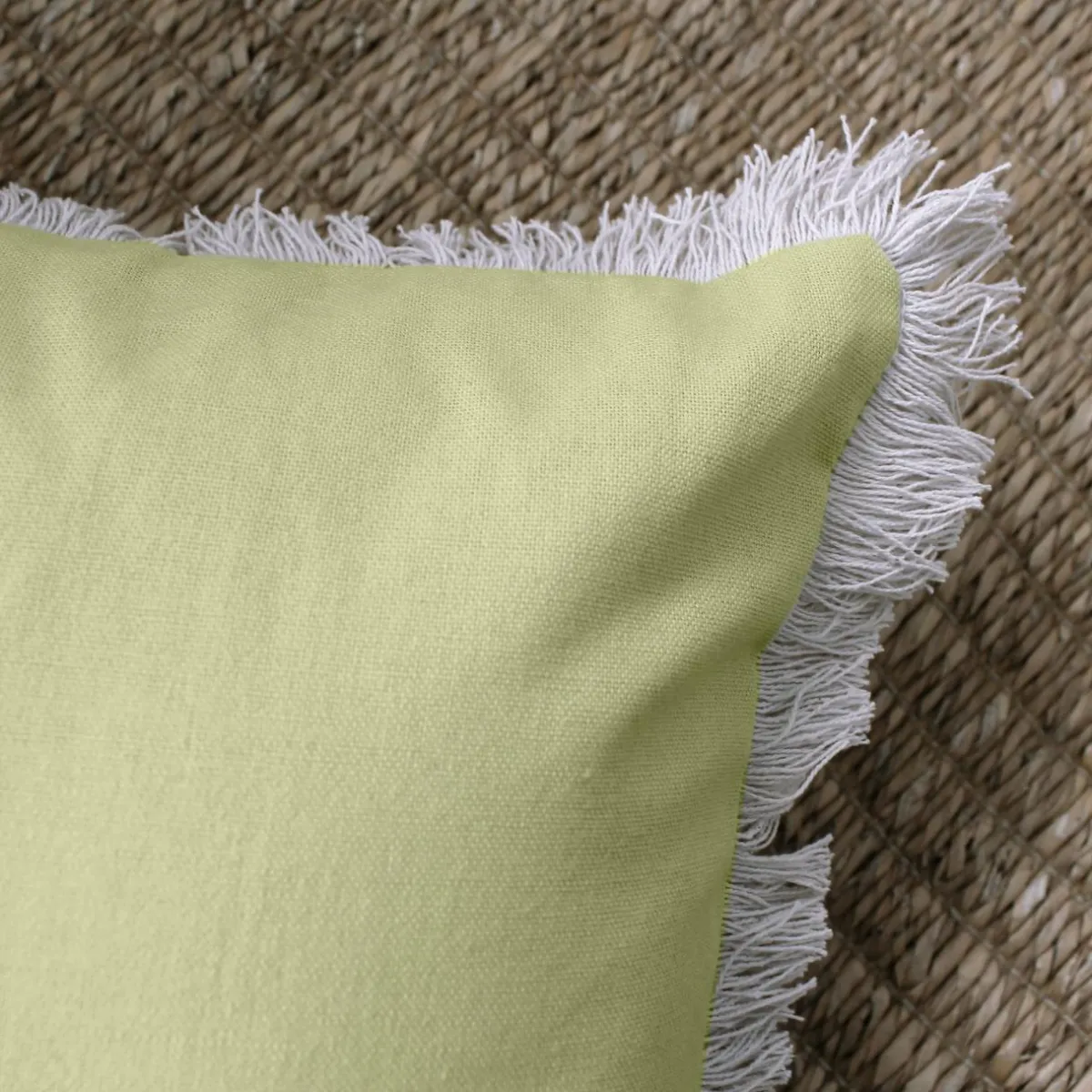 ENJOY HOME Coussin carré coton (40 x 40 cm) Herbier uni Vert tilleul