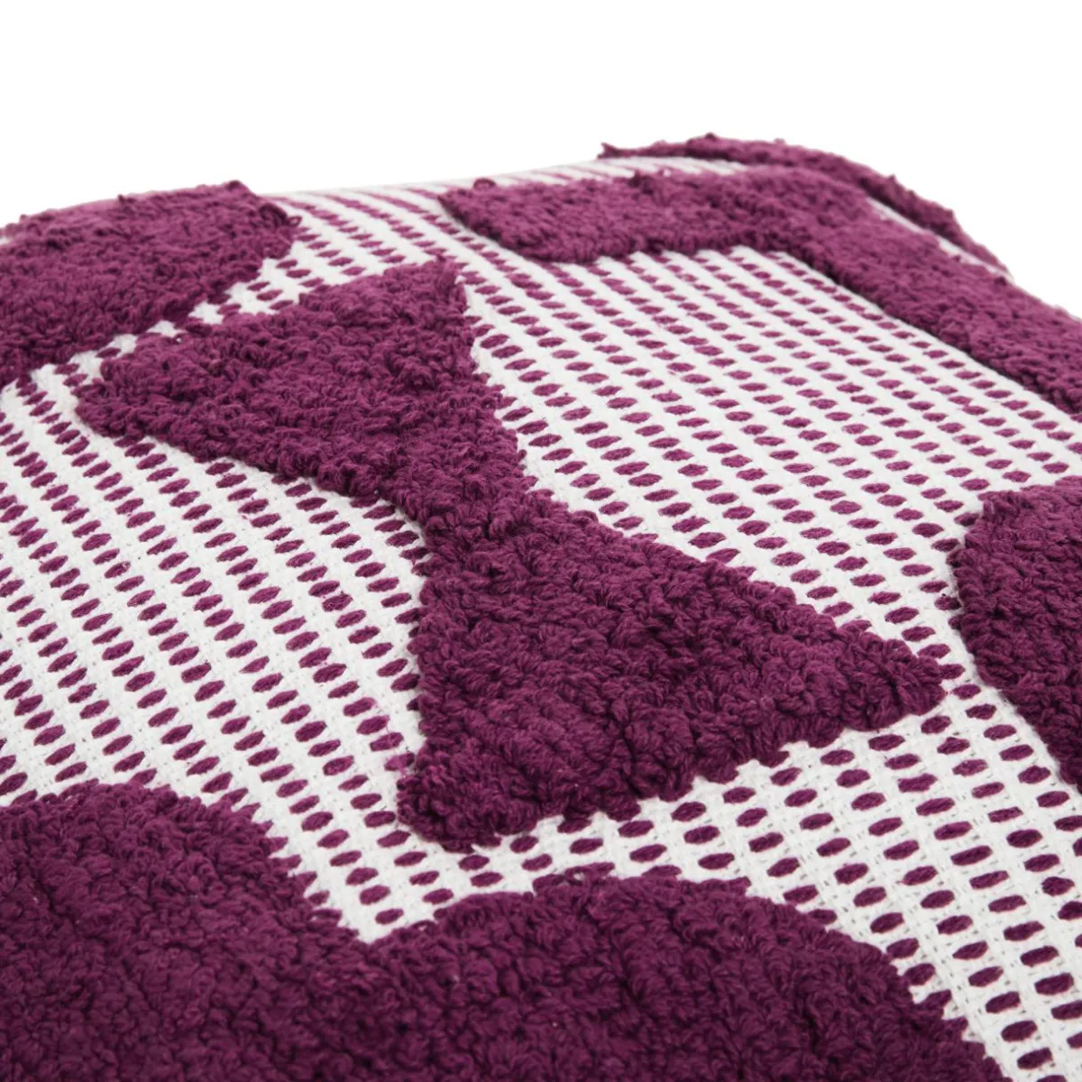 Atmosphera, cru017dateur d'intu017drieur Coussin carré coton (50 x 50 cm) Poppy Violet Best