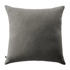 L'EFFET PAPILLON Coussin carré coton (60 x 60 cm) Sixtine Gris ardoise Gris foncé Online