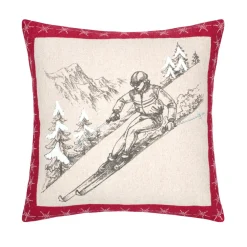 STOF Coussin carré coton (45 x 45 cm) Villard Gris Clearance