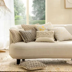 douceur d'intu017drieur Coussin carré coton (45 x 45 cm) Layoa Or Outlet