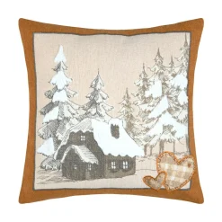 STOF Coussin carré coton (45 x 45 cm) Wildforest Ecru Best