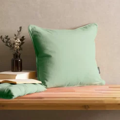 EMINZA Coussin carré coton (40 x 40 cm) Pixel Vert menthe Discount