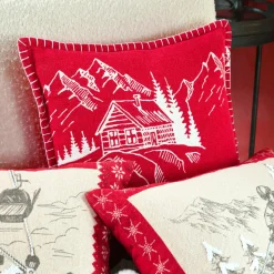 STOF Coussin Carré Coton (45 x 45 cm) Villard Rouge Hot