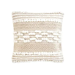 douceur d'intu017drieur Coussin carré coton (40 x 40 cm) Blanca Beige Sale