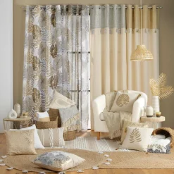douceur d'intu017drieur Coussin carré coton (40 x 40 cm) Blanca Beige Sale