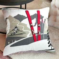 STOF Coussin carré coton (40 x 40 cm) Villard Gris Hot