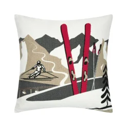 STOF Coussin carré coton (40 x 40 cm) Villard Gris Hot