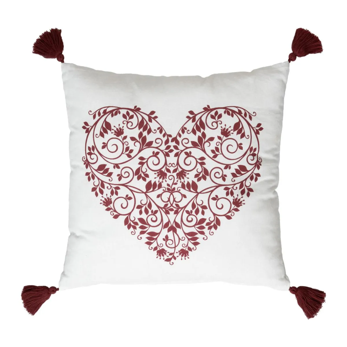 EMINZA Coussin carré coton (40 x 40 cm) Megeve Rouge Online