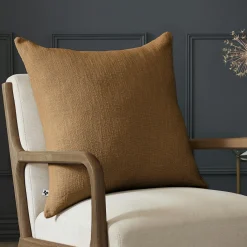 L'EFFET PAPILLON Coussin carré coton (60 x 60 cm) Sixtine Camel New