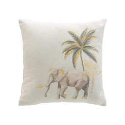 douceur d'intu017drieur Coussin carré coton (45 x 45 cm) Willo Ecru Sale