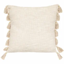 ATMOSPHERA Coussin carré coton (50 x 50 cm) Gypsy Ivoire Beige Clearance