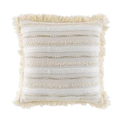 douceur d'intu017drieur Coussin carré coton (40 x 40 cm) Atlas Beige