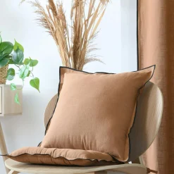 STOF Coussin carré coton (45 x 45 cm) Helios Camel New