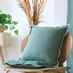 STOF Coussin carré coton (45 x 45 cm) Helios Vert New
