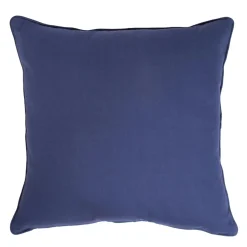 EMINZA Coussin carré coton (60 x 60 cm) Pixel Bleu marine New