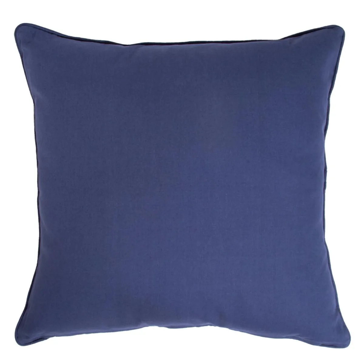 EMINZA Coussin carré coton (60 x 60 cm) Pixel Bleu marine New