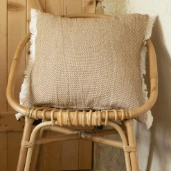 EMINZA Coussin carré coton (50 x 50 cm) Jamy Marron Clearance